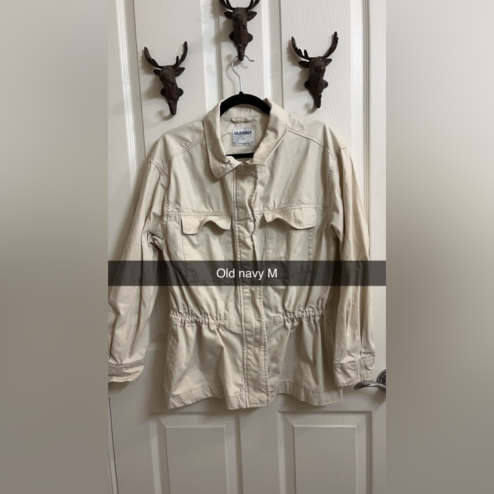 Old navy cropped trench/utility jacket